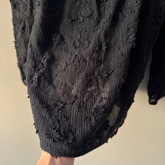 REBECCA TAYLOR KYLA PULLOVER BLOUSE SIZE XS BLACK - Picture 5 of 9